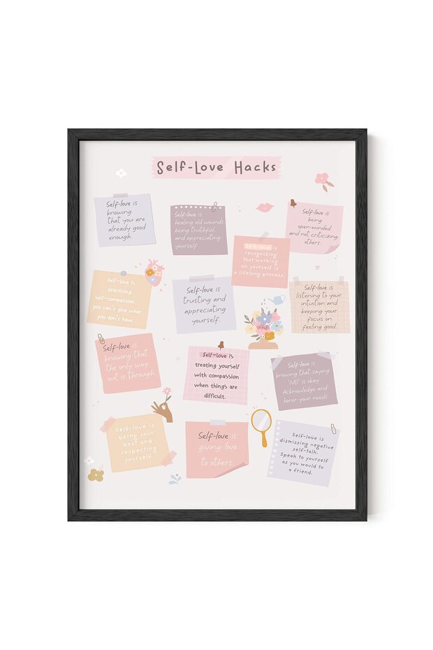 ALAYRA Inspirational Posters for Teen Girls – Motivational Office Decor, Self-Love Quotes, Affirmation Posters for Classrooms & Mental Health Awareness (Unframed, )30.5X40.6 CM
