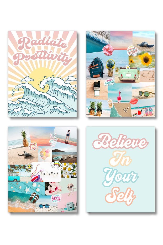 ALAYRA Teen Girl Room Wall Decor Art Prints - (UNFRAMED ) Inspirational Wall Art, Motivational Quotes Posters for Kids, Tween Women Office Bedroom, Dorm, Cubicle, Desk20X25 CM