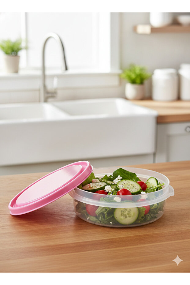 حاوية تخزين متعددة الأغراض من البلاستيك مستديرة الشكل - 3