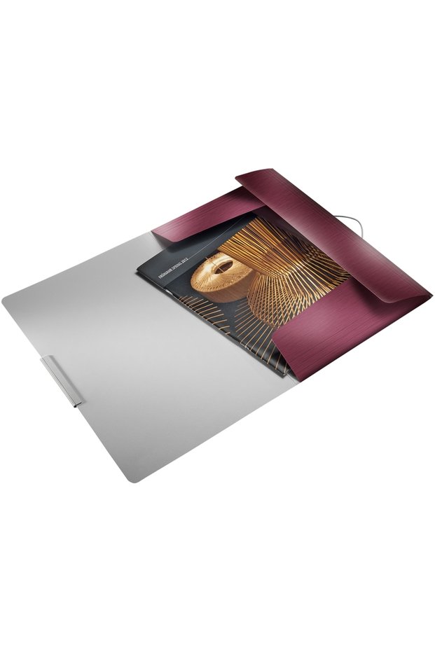 Mapa A4 cu elastic 150 coli PP Style grena