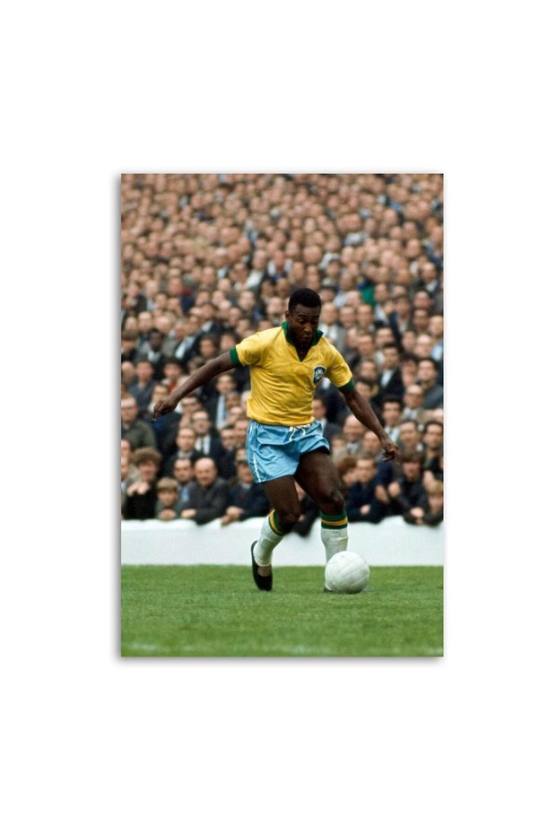 ALAYRA Pele Brazilian World Cup and Football Soccer Legend Poster Decorative Painting Canvas Wall Art Living Room Posters Bedroom Painting ()45.7X30.5 CM