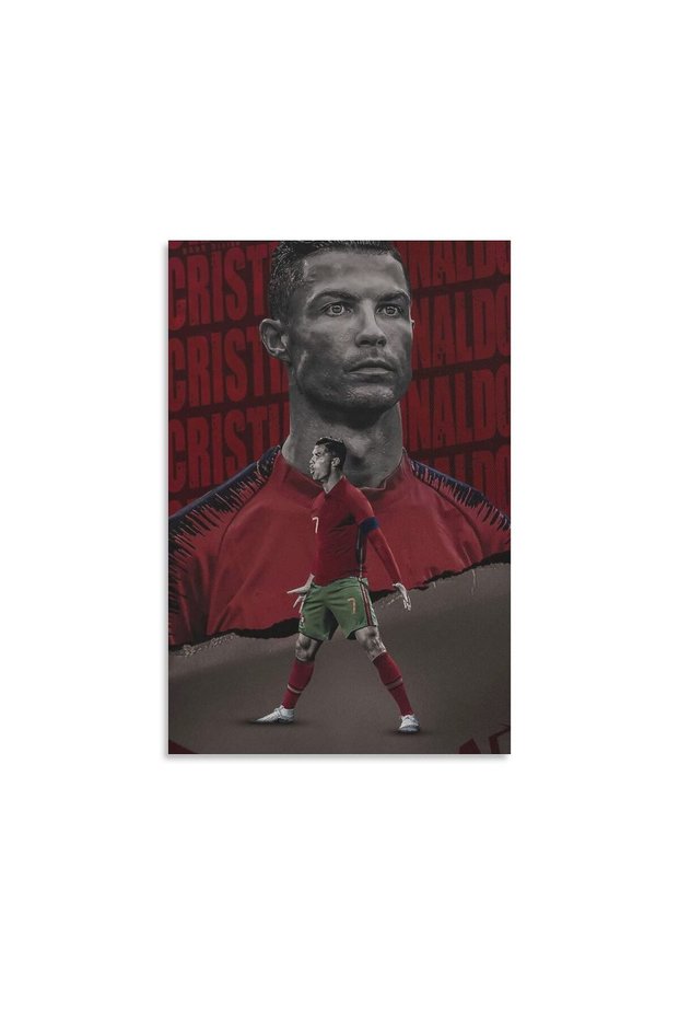 ALAYRA Football Stars Cristiano Ronaldo and Lionel Messi Canvas Poster Art Wall Decor (Unframed) 12in×18in(×) (Cristiano Ronaldo)30X45 CM