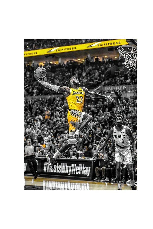 ALAYRA Lebron Ja Wall Art Canvas, Basketball Sports Superstar Theme Canvas Poster, LA Lakers Poster Wall Art Print, Lebron No Frame Artwork Fans Gift for Home Bedroom Wall Decor80X60 CM