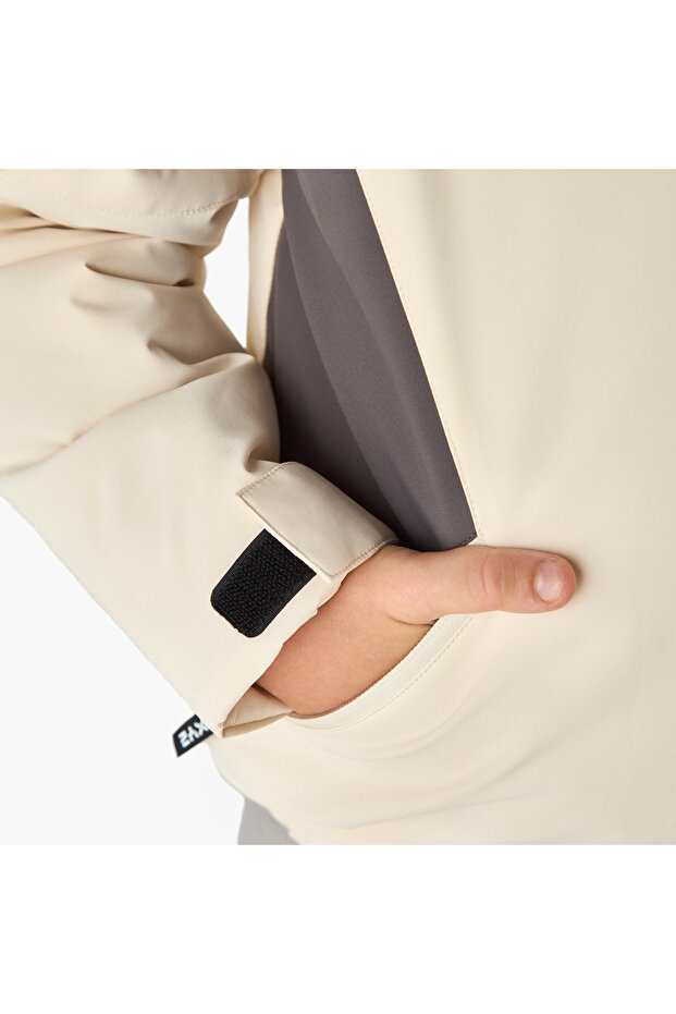 Solid Hooded Jacket with Pockets - 5