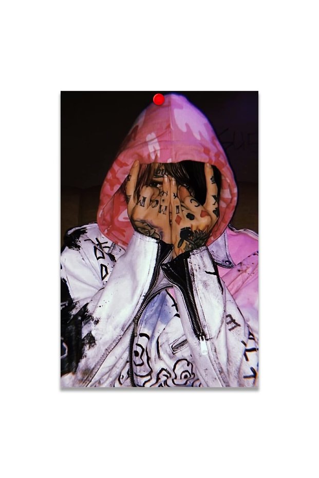 ALAYRA Lil Peep Posters Rapper Posters for Room Aesthetic Canvas Poster Art Deco for Living Room Office Decoration Poster 16"x 24" Unframe40.6X61 CM