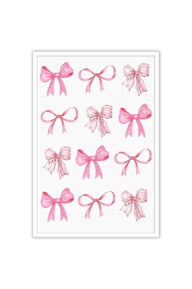 ALAYRA Trendy Pink Bow Posters Light Pink Bow Prints Painting Balletcore Girl Canvas Wall Art Funky Coquette Preppy Aesthetic Wall Decor For Bedroom Living Room Unframed40.6X61 CM