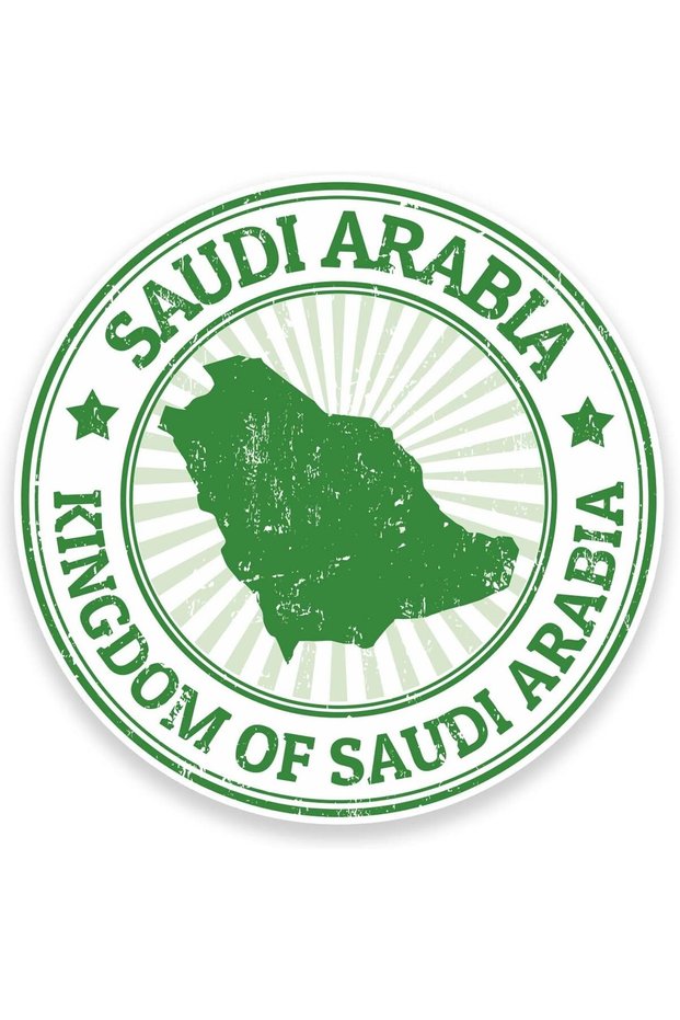 ALAYRA Kingdom of Saudi Arabia Vinyl Sticker Set of 2 Decals (10W x 10H cm) for Laptops, Cars,
