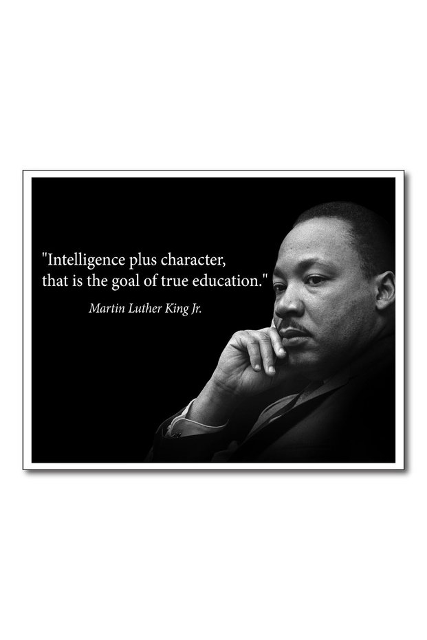 ALAYRA Martin Luther King Jr. Poster Famous Inspirational Quote Banner for classrooms Education Wall Art Photograph Picture Black History Month Famous African American Hero61X45.7 CM