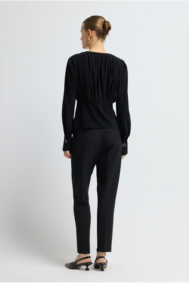 Önden Düğmeli Bluz - 5