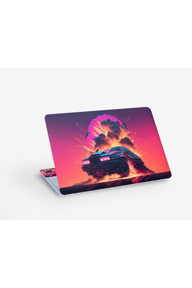 ALAYRA Sports Car Burning Explosion Digital Art, Laptop Skin Sticker Decal,13.3 14 15 15.4 15.6