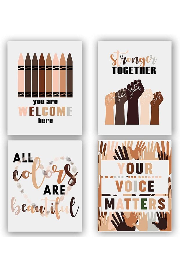 ALAYRA Growth Mindset Posters (11"X 14"),- Classroom Motivational Poster -Positive Classroom Decor - Diversity Posters, Equality Sign for Home. For Classroom,Nursery Decor,Set of30X40 CM