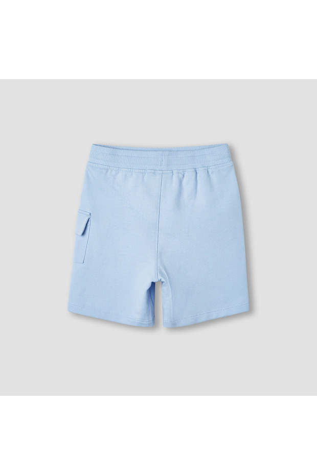 شورت كارجو سادة مع رباط للإغلاق - 2