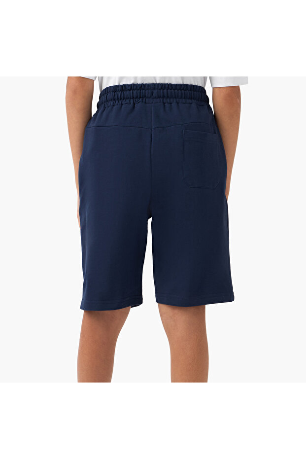 شورت سادة مع رباط للإغلاق وجيوب - 3