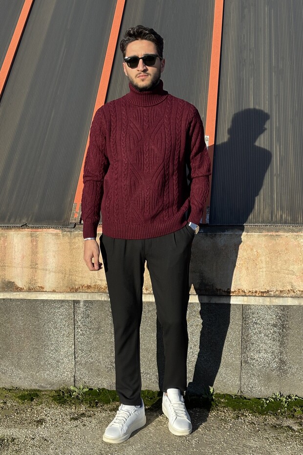 Men'S, Full Turtleneck, Old Money Culture, Wool, Regular Fit, Hi-Quality Sweater 25Pltk21