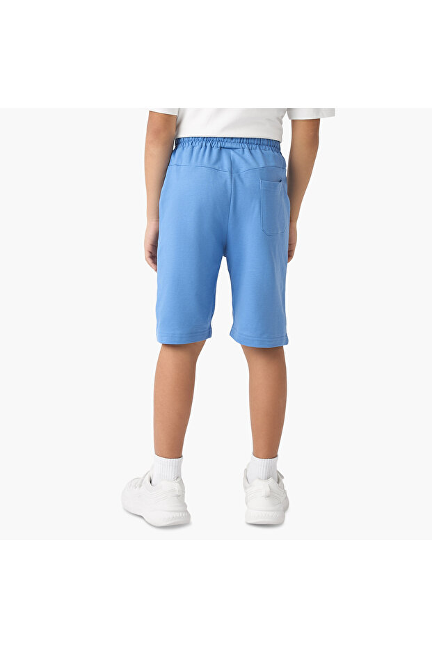 شورت سادة مع رباط للإغلاق وجيوب - 3