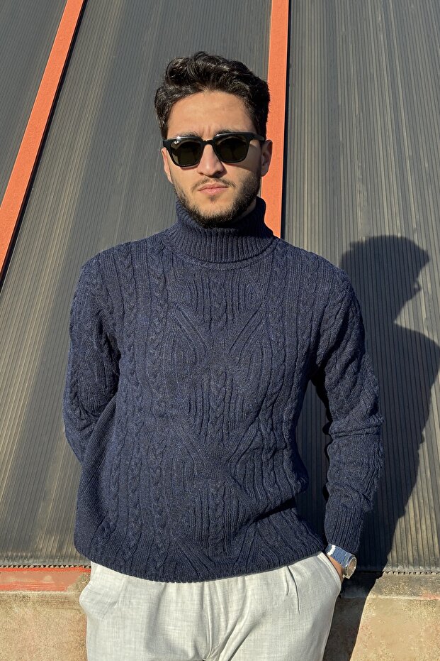 Men'S, Full Turtleneck, Old Money Culture, Wool, Regular Fit, Hi-Quality Sweater 25Pltk21