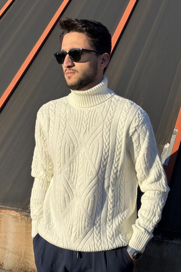 Men'S, Full Turtleneck, Old Money Culture, Wool, Regular Fit, Hi-Quality Sweater 25Pltk21