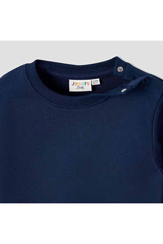 كنزة صوفية سادة بأكمام طويلة - طقم من قطعتين - 4