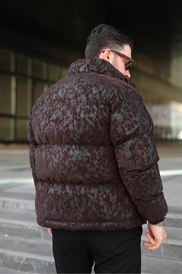 Men's Patterned Inflatable Coat - 4