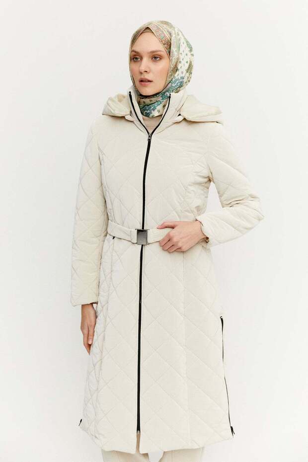 Fermuarlı Kapitone Kaban - 3