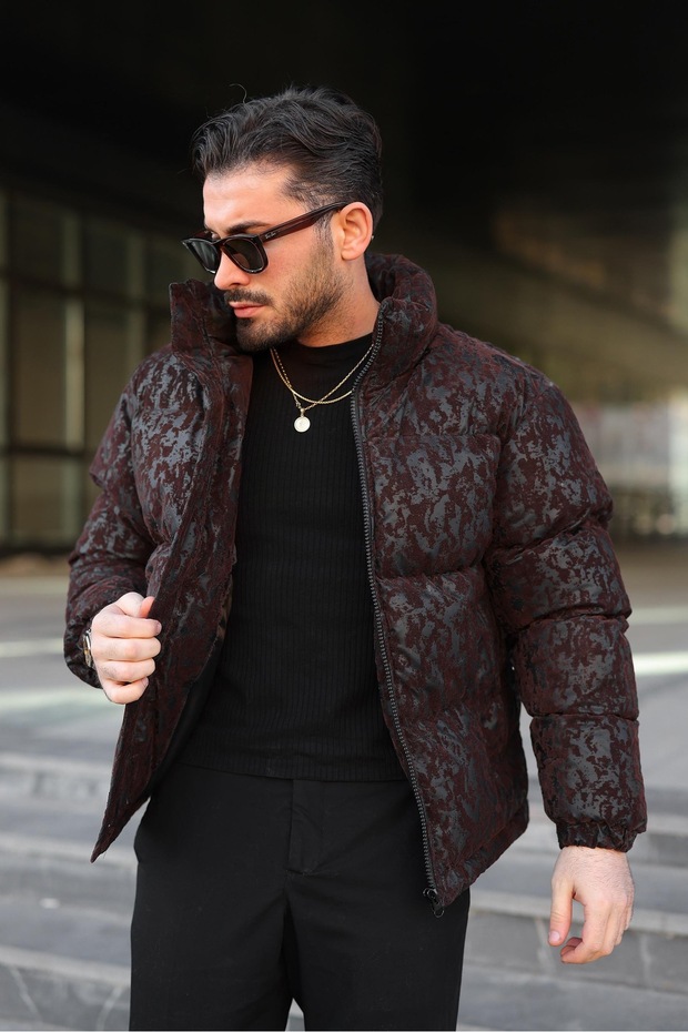 Men's Patterned Inflatable Coat - 2