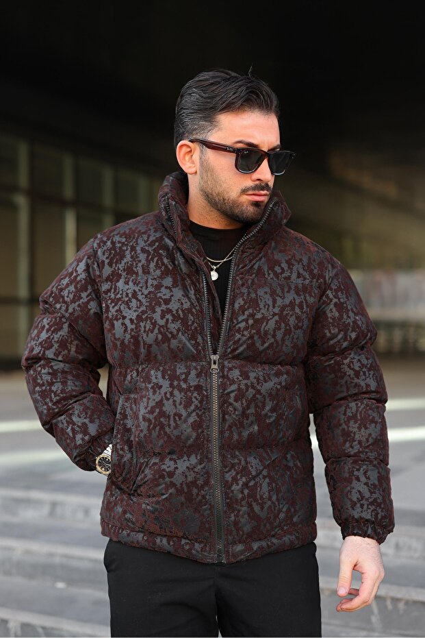 Men's Patterned Inflatable Coat - 3