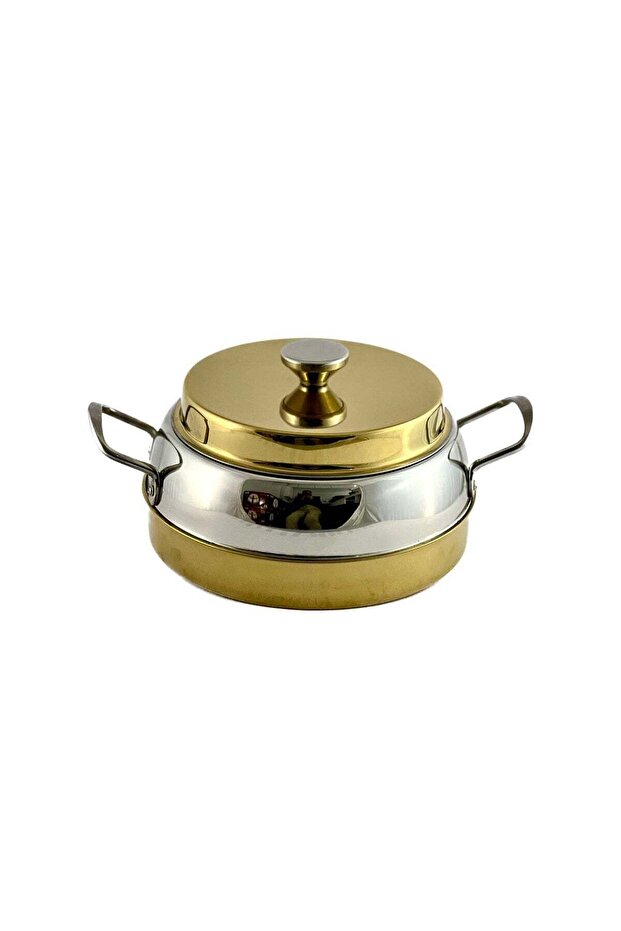 Homemaker Ellora Hotpot 2500ml Capacity - Air Tight Lid - High Quality Stainless Steel - Gold & Silv