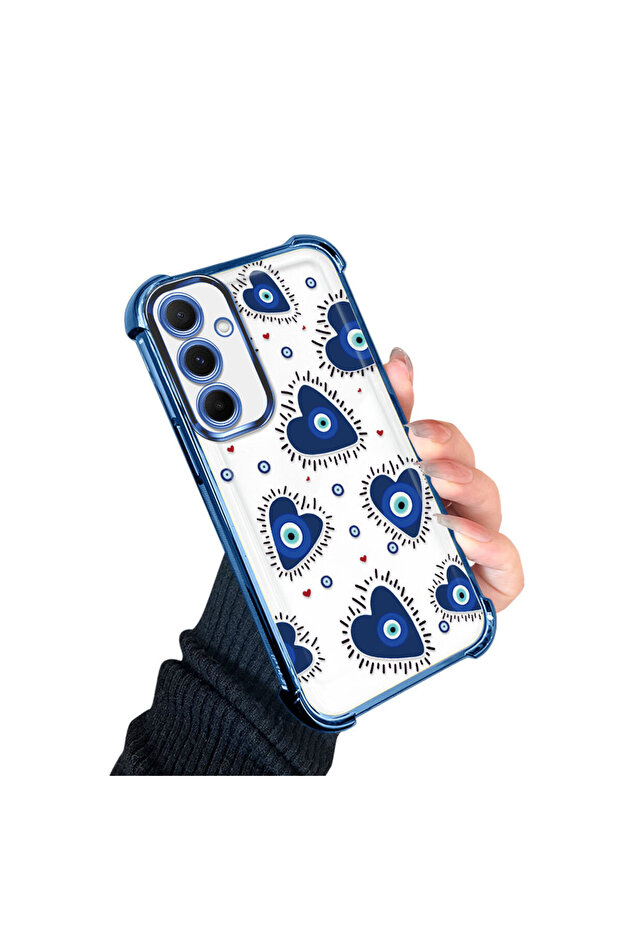 حافظة حماية من السيليكون الشفاف المتوافقة مع هاتف سامسونج جالاكسي A55 بنمط العين الشريرة - 3