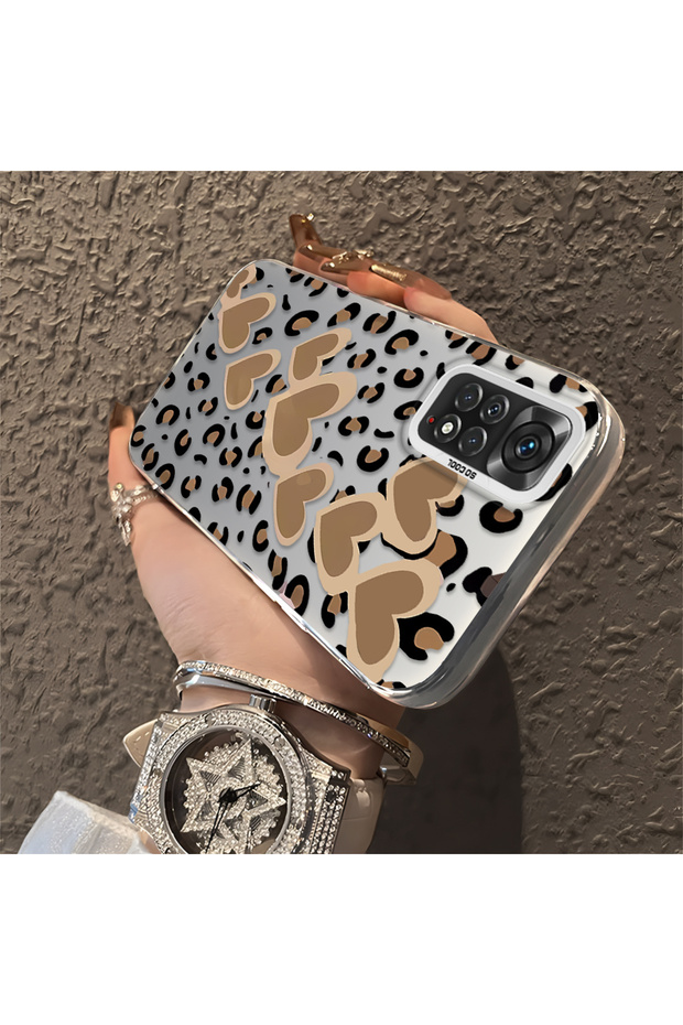 حافظة متوافقة مع هاتف Xiaomi Redmi Note 11 بنمط pardus حافظة هاتف صلبة - 3