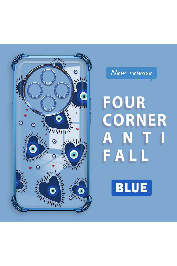 حافظة حماية من السيليكون الشفاف المتوافقة مع هاتف Xiaomi Redmi A4 بنمط العين الشريرة - 1