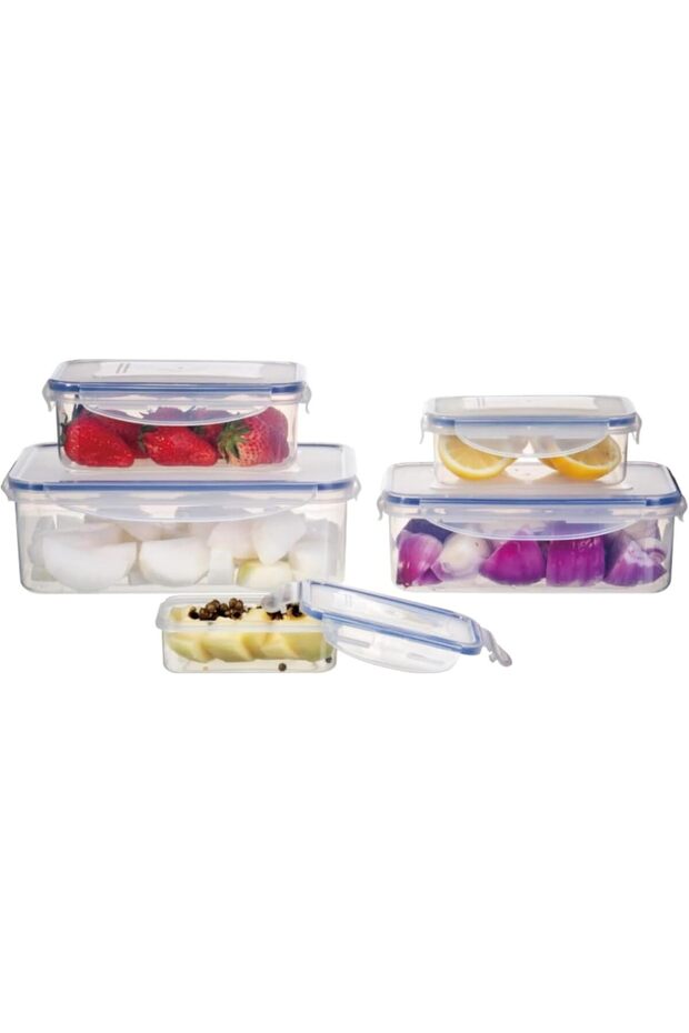 مجموعة صناديق تخزين طعام مستطيلة - 2