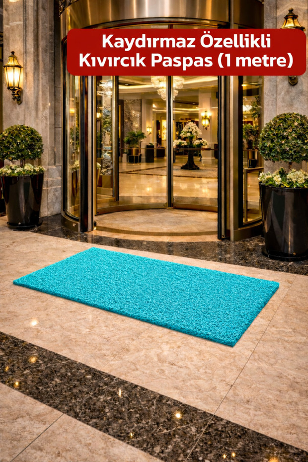 Kps Anti-Slip Sole Curly Mat Door Mat 1 Meter - All Sizes