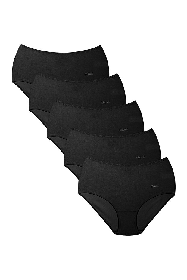 Kadın Basic 5 li Maxi Modal Külot Siyah - 1