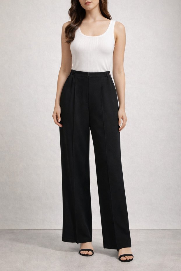 Fuat Gurşen Large Size Trousers 25K-4404 Black