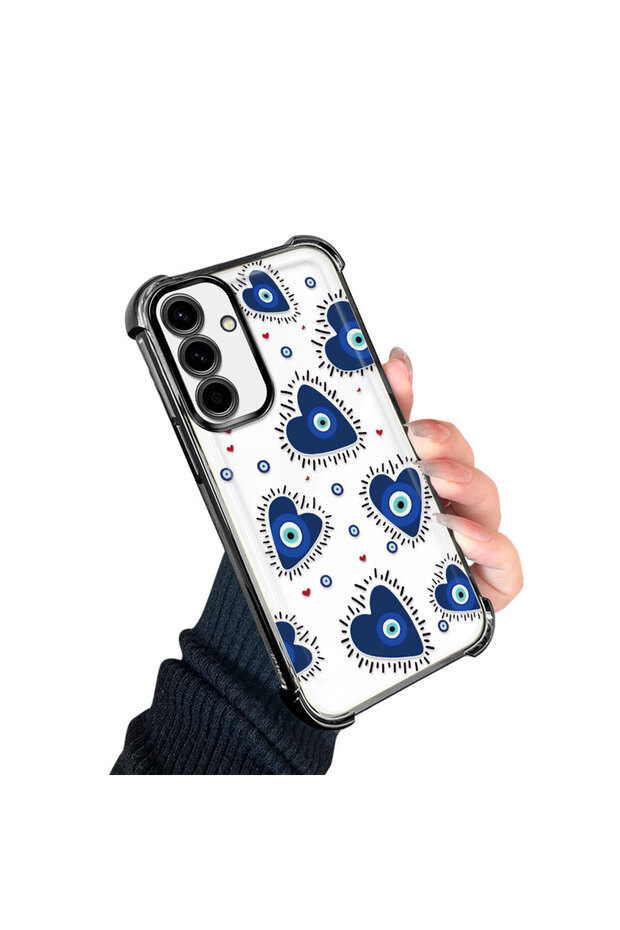 حافظة حماية من السيليكون الشفاف المتوافقة مع هاتف سامسونج جالاكسي A56 بنمط العين الشريرة - 3