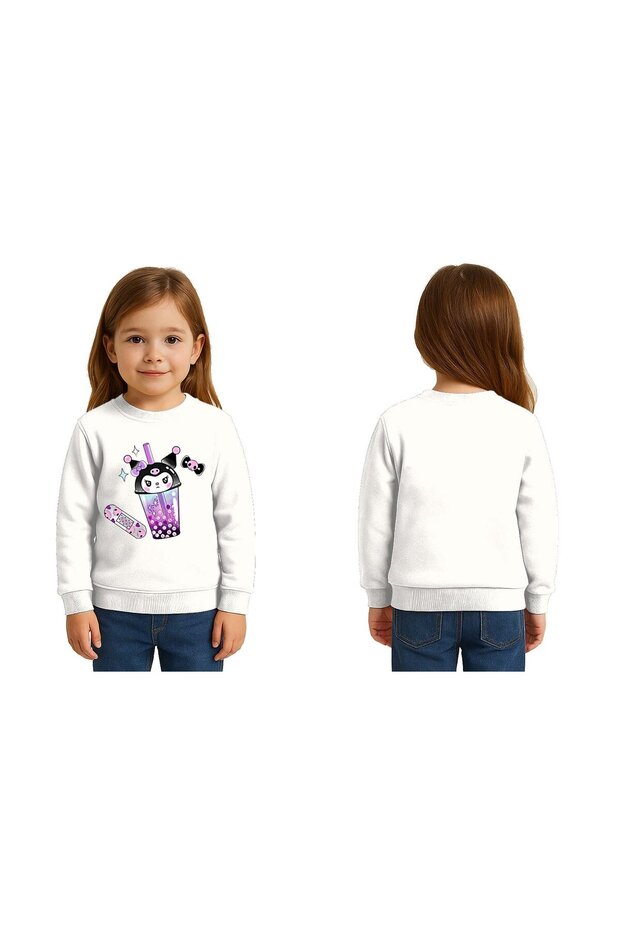 Unisex Kuromi Printed Children's Swaetshirt 3 Thread Raster
