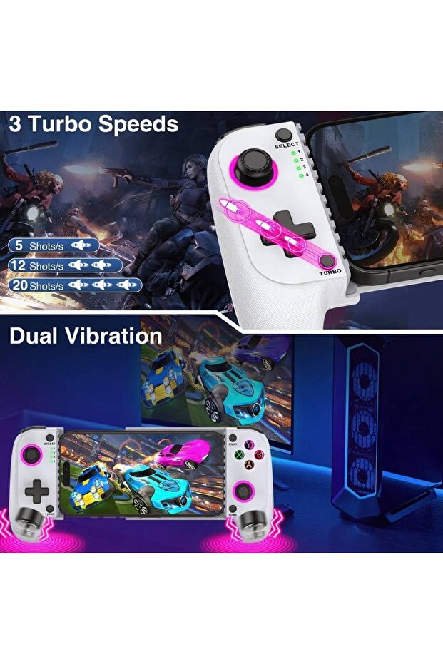 أجهزة تحكم ألعاب الهاتف المحمول لأجهزة iPhone/Android، أجهزة تحكم الهاتف بتقنية تأثير هول - 3