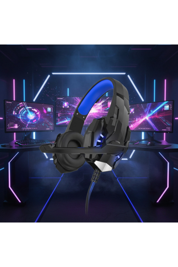 Kotion Each G9000 Gaming Headset with Mic & LED Light, Stereo Bass Noise Cancelling Over-Ear Headset