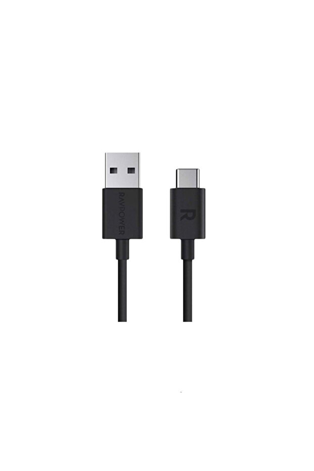 راف باور -كيبل من USB-A الي USB-C بطول 1 متر - اسود
