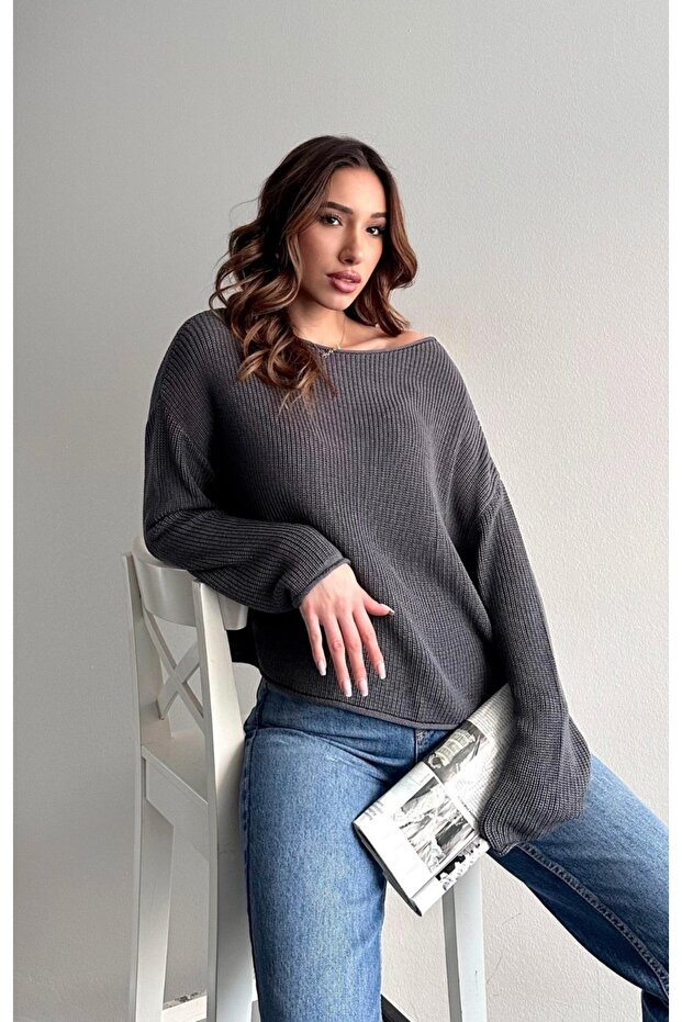 Selanik Örgü Viskon Basic Triko Kazak - 6