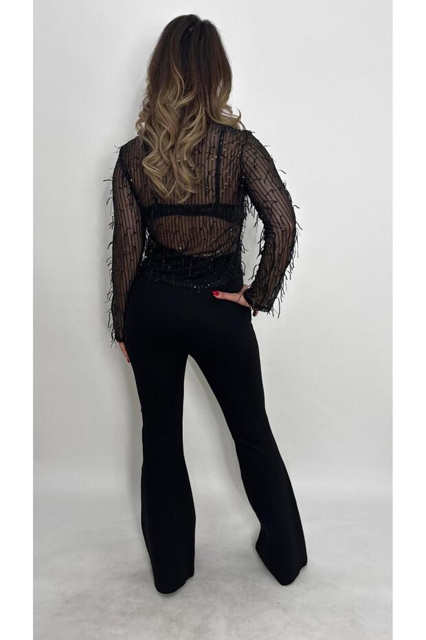 İSPANYOL PAÇA ÇELİK KUMAŞ TAYT - 2