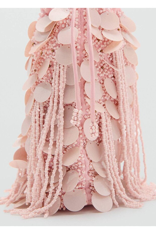 Boncuklu mini çanta - 4