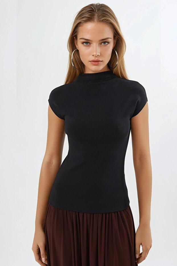 BUSEM Vücuda Oturan Esnek Örme Bluz - 6