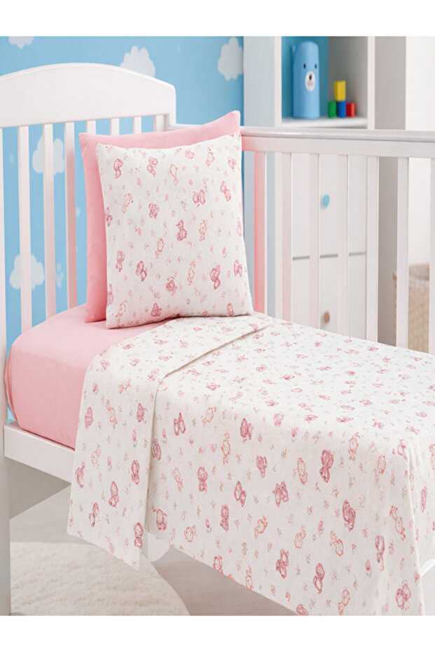 100% Cotton Ranforce Baby Duvet Cover Set | Elasticized Sheet | 4 Pieces |