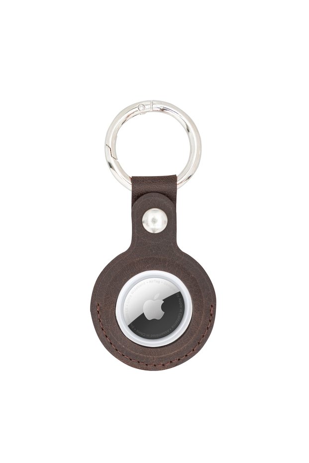 Leather Airtag Keychain – Stylish and Durable Leather Case Compatible with Apple Airtag