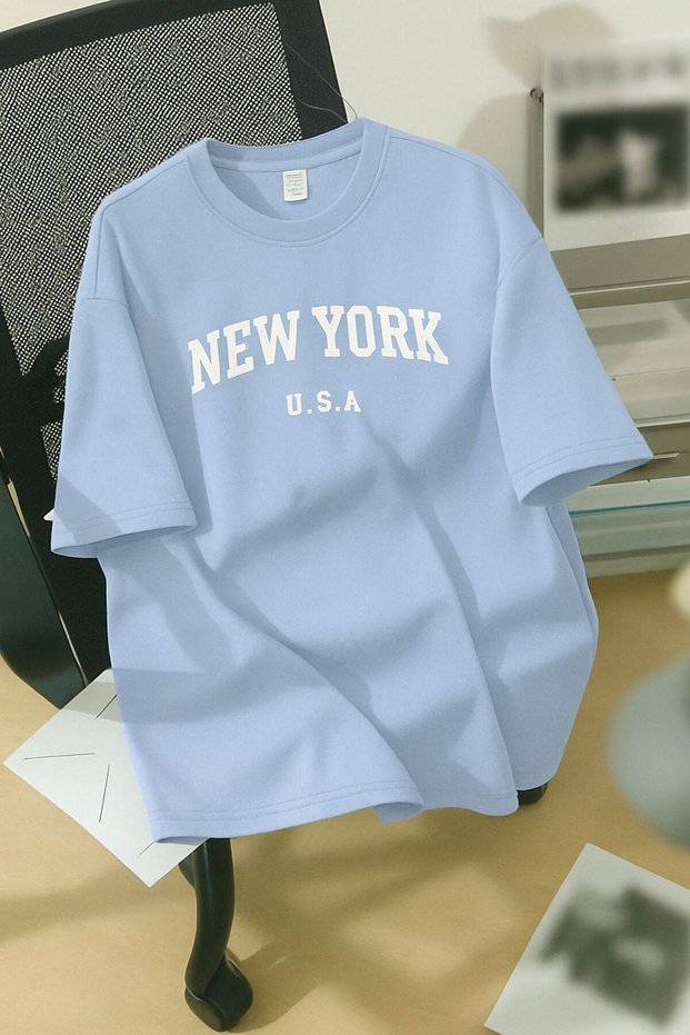 NEW YORK U.S.A. PRINTED UNISEX T-SHIRT