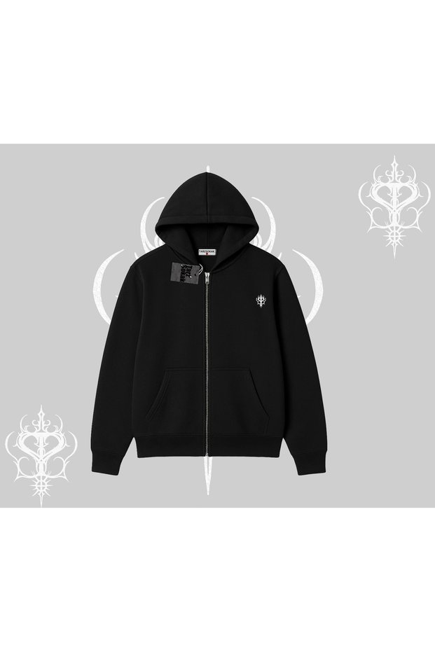 White Cardigan Sweatshirt Custom Logo