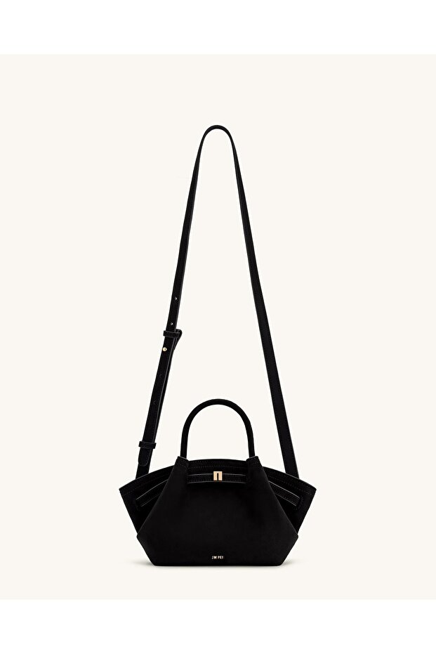 Hana Mini Faux Suede Tote Black