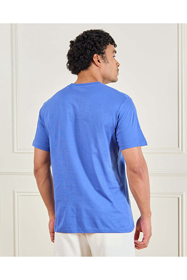Men Blue Solid T-Shirt - 3