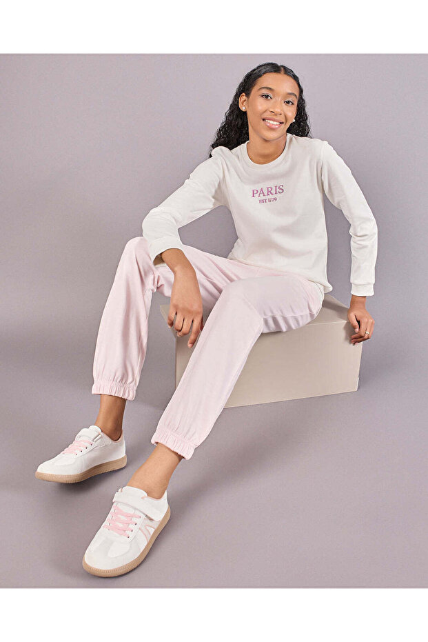 Senior Girls Pink Basic Track Pants - 5